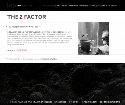 Zfactor ad copy