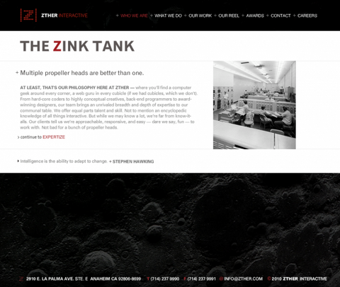Zink tank ad copy
